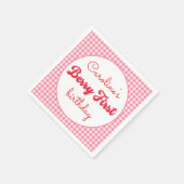 Berry Sweet Strawberry 1st Birthday Party Servet (Hoek)