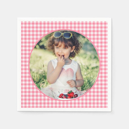 Berry Sweet Strawberry 1st Birthday Party Servet (Voorkant)