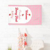 Berry Sweet Strawberry 1st Birthday Party Spandoek (Insitu)