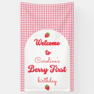 Berry Sweet Strawberry 1st Birthday Party Spandoek