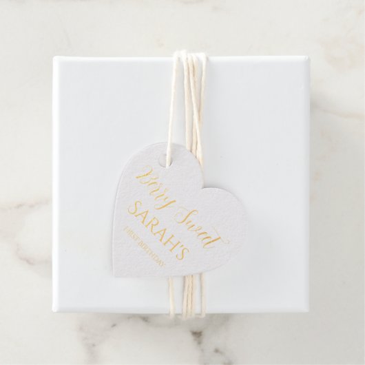 Berry Sweet Strawberry 1st Birthday Real  Bedankjes Labels (Met doos)