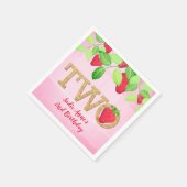 Berry Sweet Strawberry 2e verjaardag Girl Rustic N Servet (Hoek)