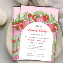 Berry Sweet Strawberry Arch Meisje Baby shower
