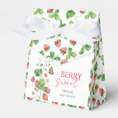 Berry Sweet Strawberry Baby shower Bedankdoosjes (Voorkant Zijde)