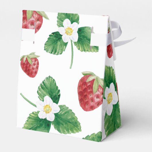 Berry Sweet Strawberry Baby shower Bedankdoosjes (Achterkant)