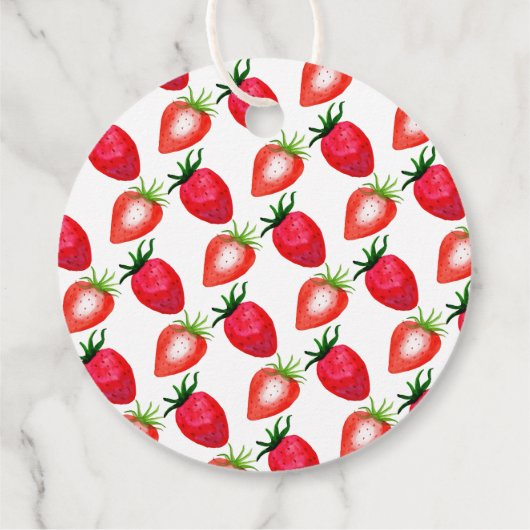 Berry Sweet Strawberry Baby shower Bedankjes Labels (Achterkant)