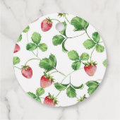 Berry Sweet Strawberry Baby shower Bedankjes Labels (Achterkant)