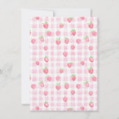 Berry Sweet Strawberry Baby shower Bedankt Card (Achterkant)