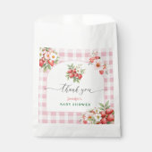 Berry Sweet Strawberry Baby shower Bedankzakje (Voorkant)
