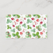 Berry Sweet Strawberry Baby shower Boekaanvraag Informatiekaartje (Achterkant)