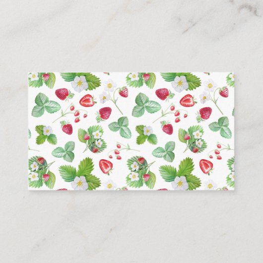 Berry Sweet Strawberry Baby shower Boekaanvraag Informatiekaartje (Achterkant)