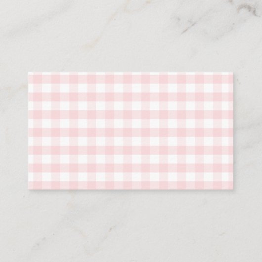 Berry Sweet Strawberry Baby shower boeken voor Bab Informatiekaartje (Achterkant)