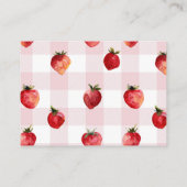 Berry Sweet Strawberry Baby Shower Book Request Informatiekaartje (Achterkant)