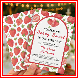 Berry Sweet Strawberry Baby shower | bosbes Kaart