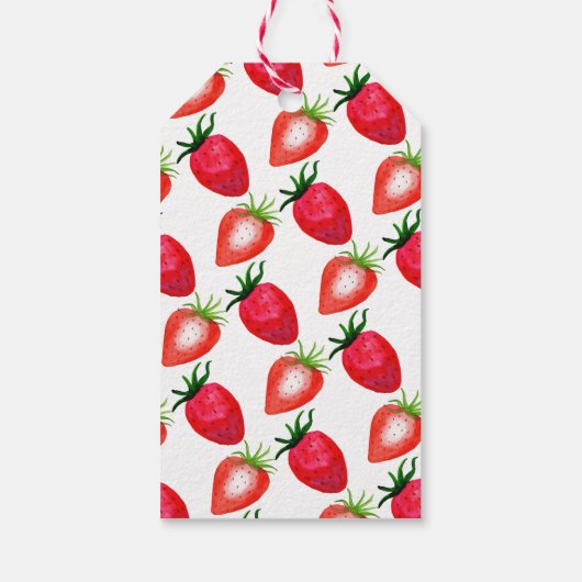Berry Sweet Strawberry Baby shower Cadeaulabel (Achterkant)