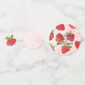 Berry Sweet Strawberry Baby shower Confetti (Voorkanten)
