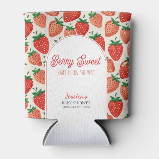 Berry Sweet Strawberry Baby shower Cooler (Voorkant)