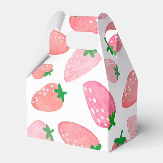 Berry Sweet Strawberry Baby shower Dank u Bedankdoosjes (Achterkant)