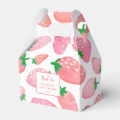 Berry Sweet Strawberry Baby shower Dank u Bedankdoosjes (Voorkant Zijde)
