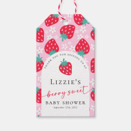Berry Sweet Strawberry Baby shower Dank u Cadeaulabel