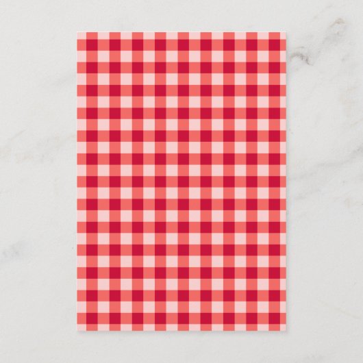 Berry Sweet Strawberry Baby shower Dank u Informatiekaartje (Achterkant)