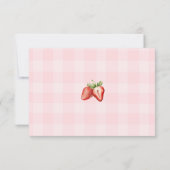 Berry sweet Strawberry baby shower dank u Kaart (Achterkant)