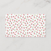 Berry Sweet Strawberry Baby Shower Diaper Raffle Informatiekaartje (Achterkant)