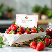 Berry Sweet Strawberry Baby shower Diaper Raffle Informatiekaartje