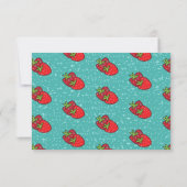 Berry Sweet Strawberry Baby shower Diaper Raffle Kaart (Achterkant)