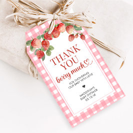 Berry Sweet Strawberry Baby Shower Favor Tags Cadeaulabel