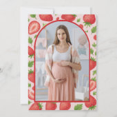Berry Sweet Strawberry Baby shower | FOTO Kaart (Achterkant)