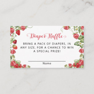 Berry Sweet Strawberry Baby shower Informatiekaartje