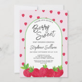 Berry Sweet Strawberry Baby shower Kaart (Voorkant)
