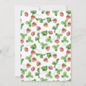 Berry Sweet Strawberry Baby shower Kaart (Achterkant)