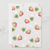 Berry Sweet Strawberry Baby shower Kaart (Achterkant)