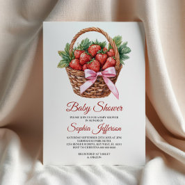 Berry Sweet Strawberry Baby Shower Kaart