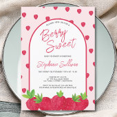 Berry Sweet Strawberry Baby shower Kaart