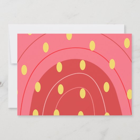 Berry sweet strawberry baby shower kaart (Achterkant)