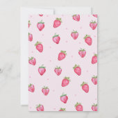 Berry Sweet Strawberry Baby shower Kaart (Achterkant)