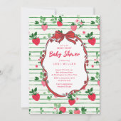 Berry Sweet Strawberry Baby shower Kaart (Voorkant)