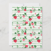 Berry Sweet Strawberry Baby shower Kaart (Achterkant)