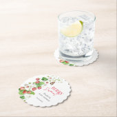 Berry Sweet Strawberry Baby shower Kartonnen Onderzetters (Insitu)