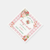 Berry Sweet Strawberry Baby shower Papier servet (Hoek)