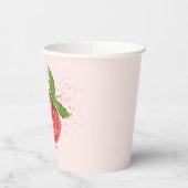 Berry Sweet Strawberry Baby shower Papieren Bekers (Links)
