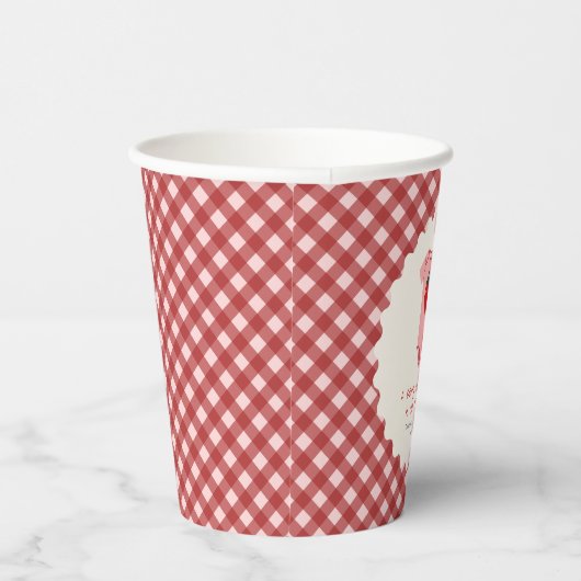 Berry Sweet Strawberry Baby shower Papieren Bekers (Rechts)