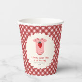 Berry Sweet Strawberry Baby shower Papieren Bekers (Voorkant)