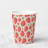 Berry Sweet Strawberry Baby shower Papieren Bekers (Achterkant)