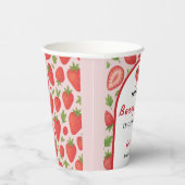 Berry Sweet Strawberry Baby shower Papieren Bekers (Rechts)