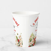 Berry sweet Strawberry baby shower Papieren Bekers (Rechts)