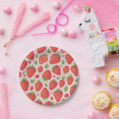 Berry Sweet Strawberry Baby shower Papieren Bordje (Feest)
